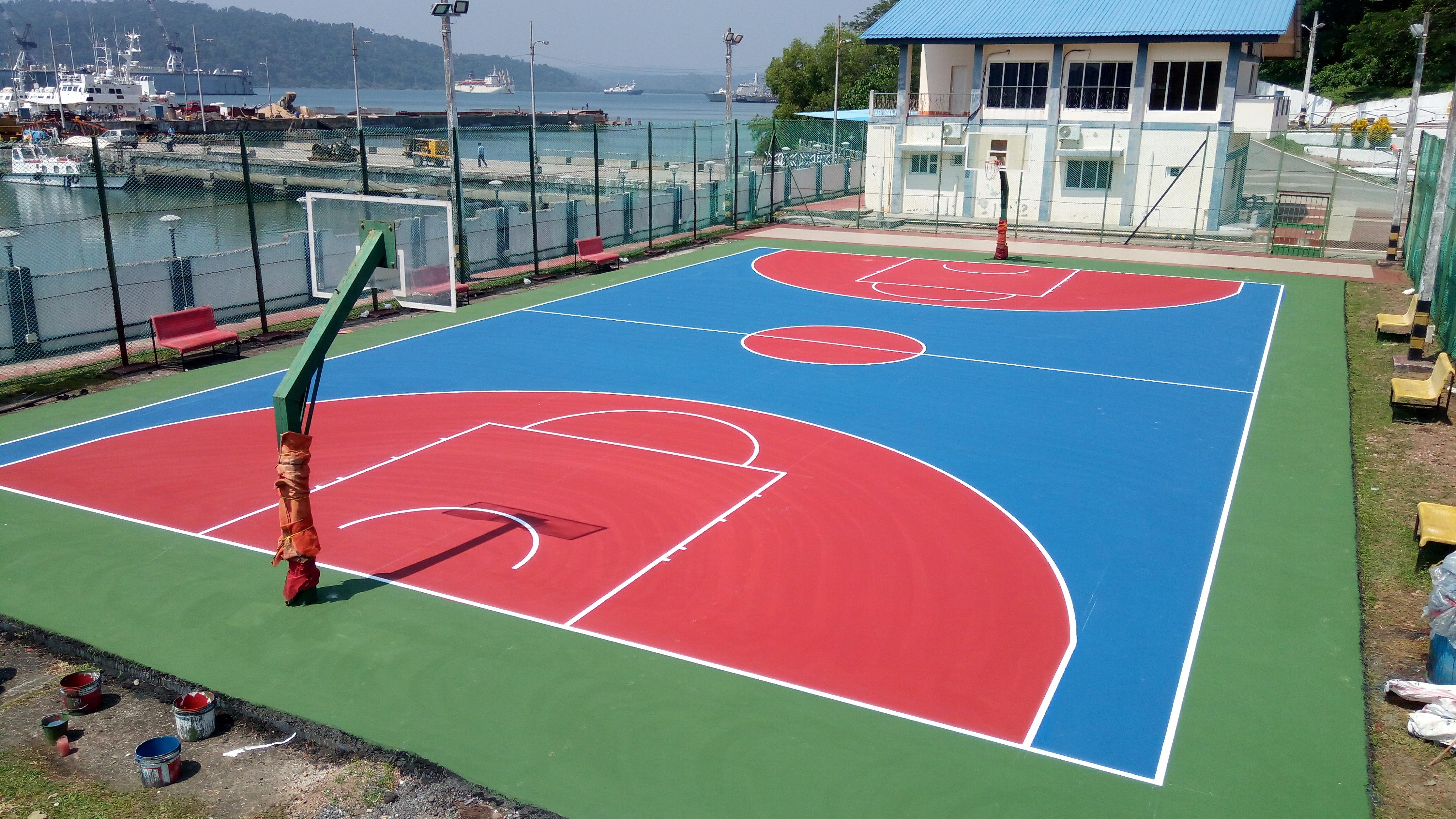 Acrylic Synthetic Basketball Court Flooring