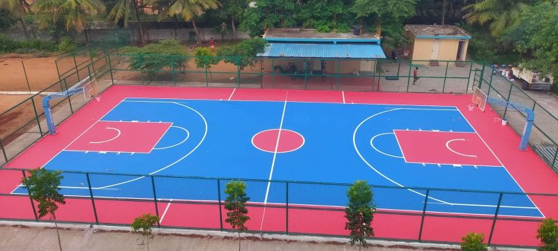Acrylic Basketball Court - Aerial View