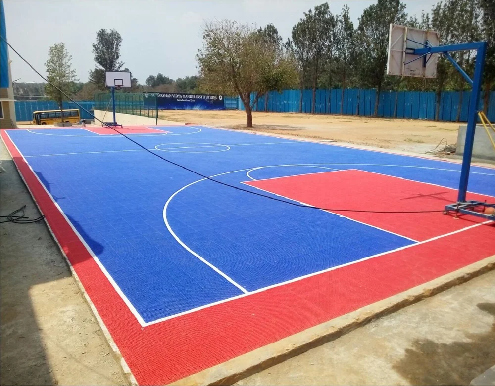 Acrylic Basketball Court - Ground Level View